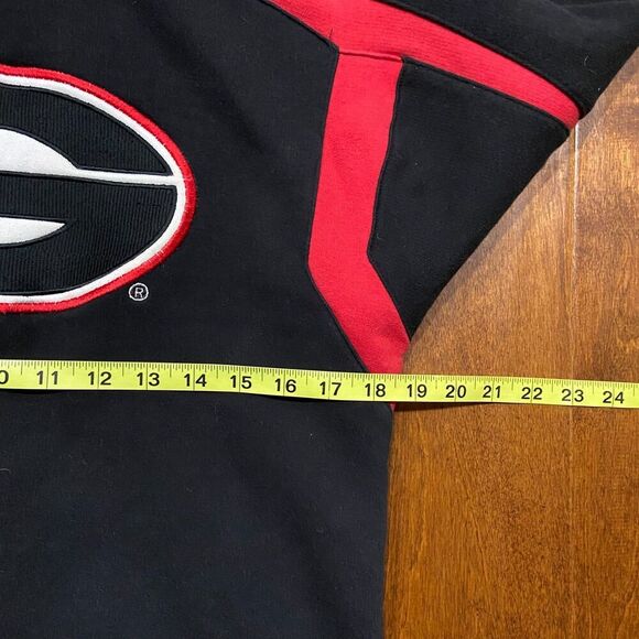 Nike Vintage 90s UGA Georgia Bulldogs Full Zip Black Red Hoodie Women's Size M - Picture 10 of 11
